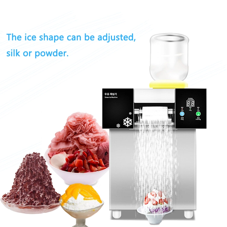 Máquina de hielo de nieve con leche automática completa máquina de Bingsu coreano comercial Máquina de afeitar de hielo con copos de nieve