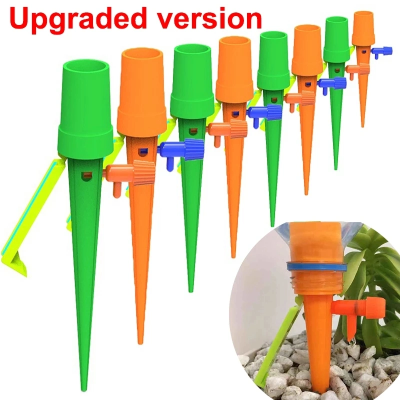 2/4/6PC Auto Sistema de Riego el riego por goteo Riego automático para plantas de interior de la flor de Spike Hogar Waterer goteo de botella