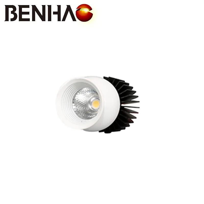 SMD LED blanco hogar empotrado en el interior ajustable de aluminio de 7 W COB LED redonda de la luz de abajo