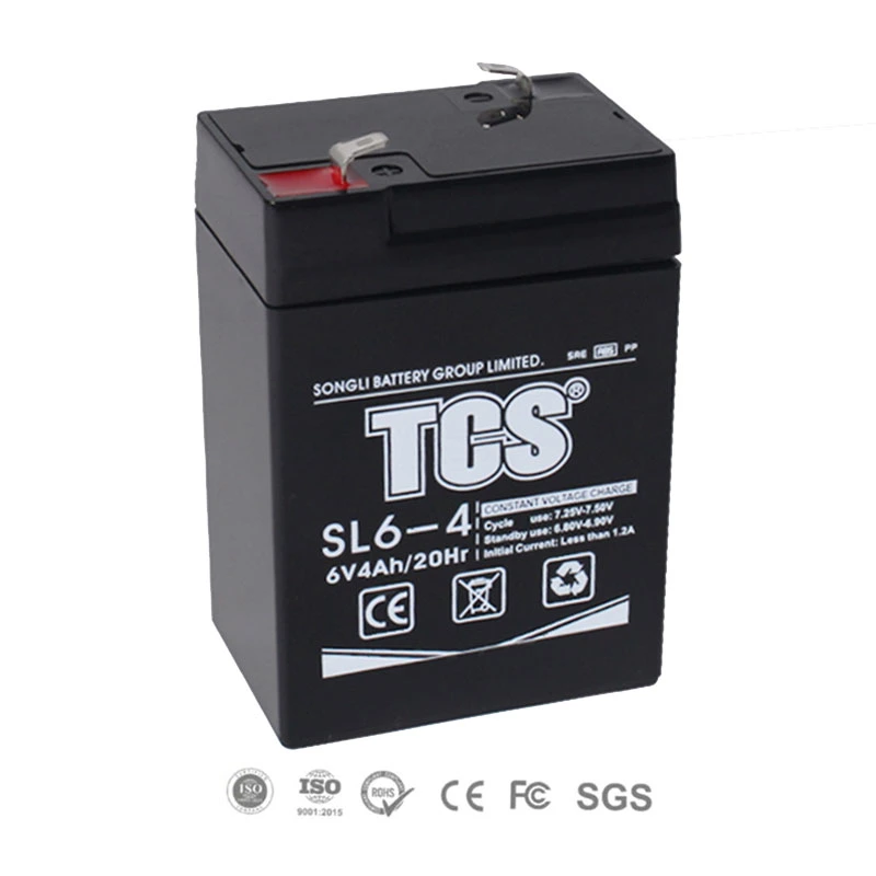 TCS SL6-4 Batterie 6V 4ah 20hr recargable Sello plomo ácido Batería para equipos médicos