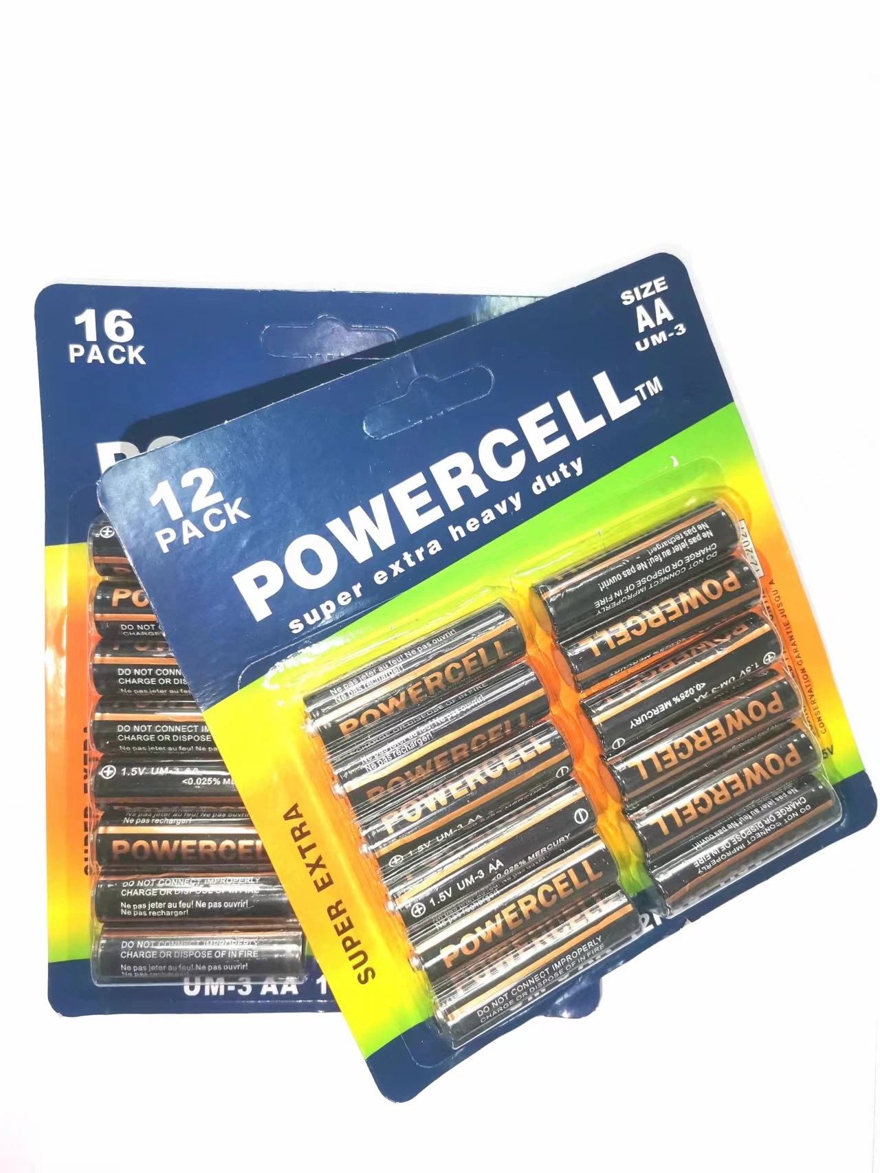 Super Powercell AA R6 um-3, 5 V, zinco-carbono de alta capacidade Bateria seca bateria bateria bateria primária bateria de carbono durante Eletrónica de consumo/ligação remota