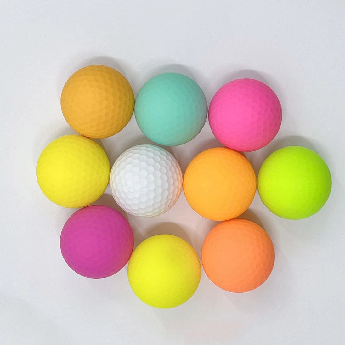 Color Golf Ball Manufacturer Custom Logo Surlyn Urethane Golfball Matte Colorful Golf Balls