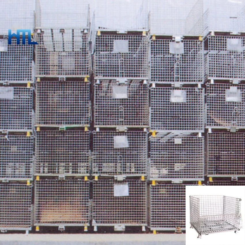 Logistic Transport Storage Stackable Foldable Welded Metal Wire Mesh Pallet