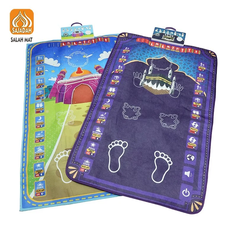 Custom Children Islamic Sajadah Prayer Rug Interactive Kis Prayer Mat