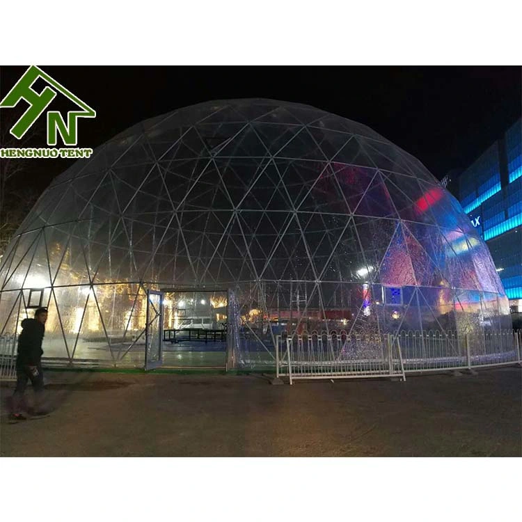 35m de diámetro gigantesca cúpula transparente Carpa de exposición al aire libre