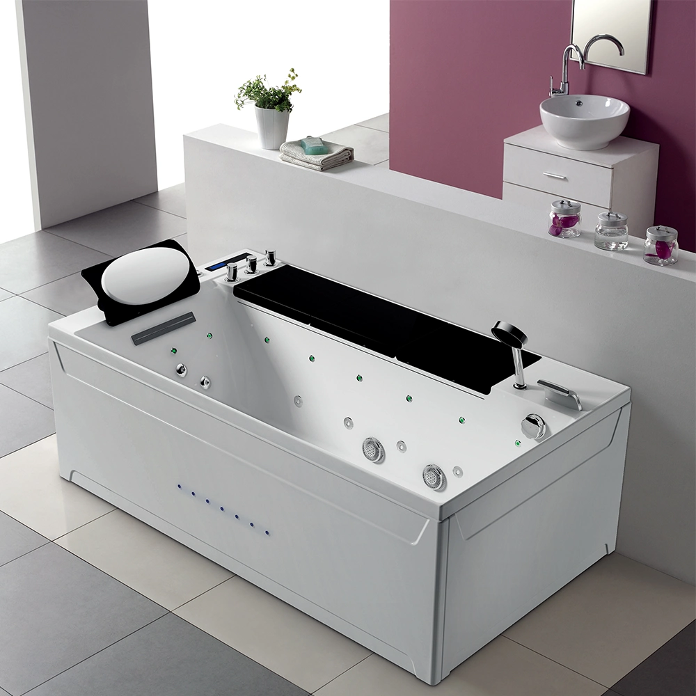 Mode Einzelsitz mit bunten Wasserfall Acryl Massage Whirlpool Badewanne