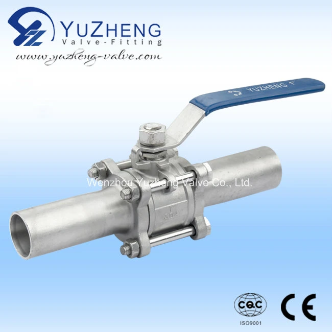 3PC Long Welding Ball Valve