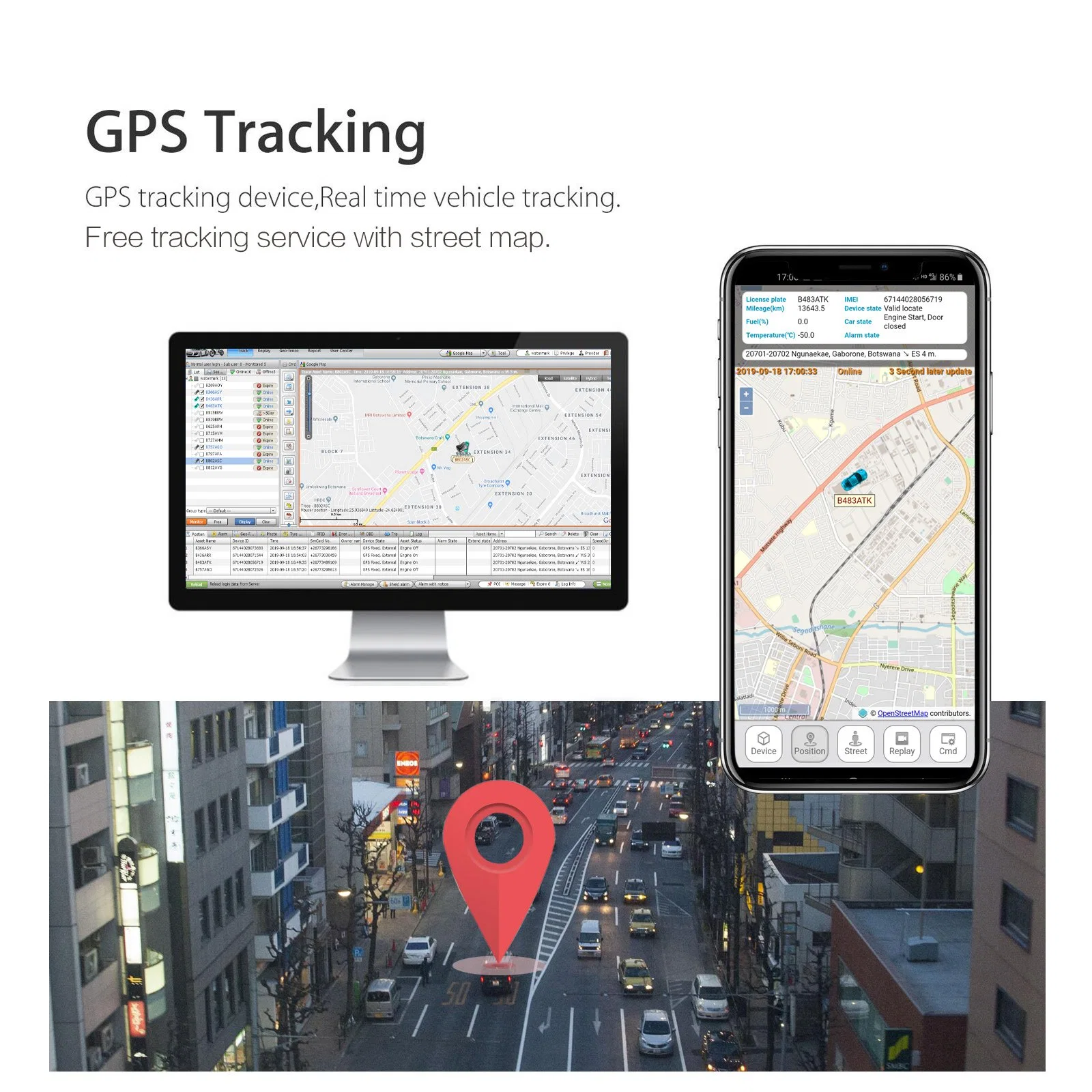 Topten GPS Car Tracker OBD Plug &amp; Play 3G Auto Alarm mit Stromausfall Alarm CE, FCC Approved (TN)