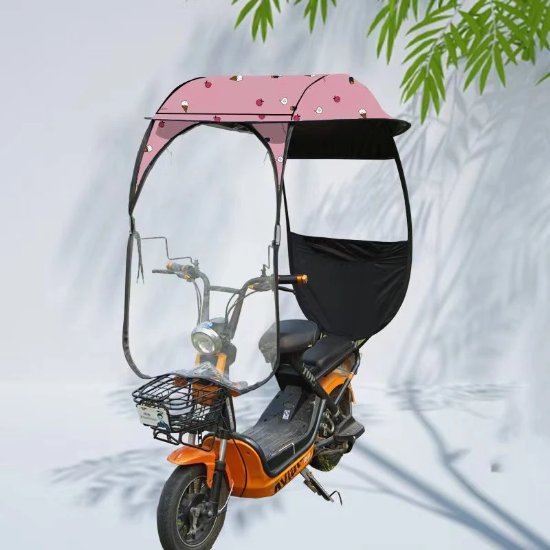 Cubierta completa de la sombrilla de motocicleta bicicleta eléctrica al aire libre cubierta de la sombrilla Windproof PARAGUAS paraguas paraguas de la Motocicleta Scooter eléctrico de la lluvia