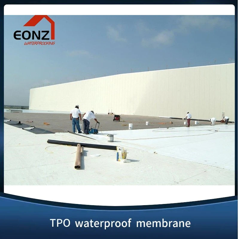 Tpo Waterproof Membrane with ISO Certificate (Concrete Roofs or Construction Projects)