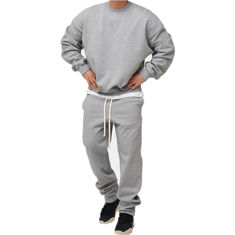 Logotipo personalizado a los Hombres sudadera con capucha de algodón en blanco y el chándal Sudadera Sweatpants