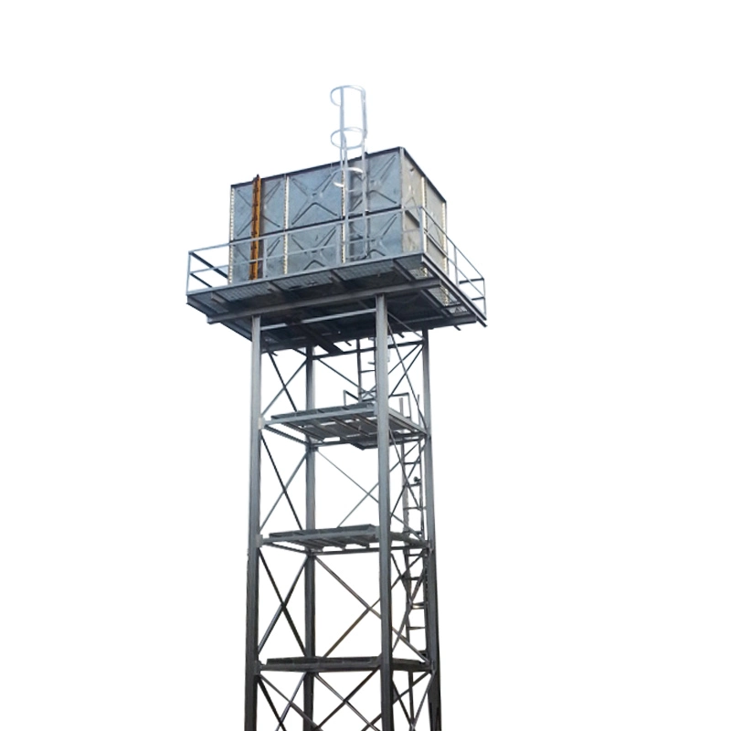 Factory Pressed Steel 50m3 Overhead and Elevated Galvanized Steel Water Pressure Tank