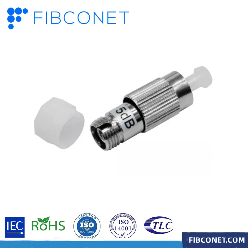 FTTH Fiber Optic FC/Upc Singlemode Male -Female Optical 5dB Attenuator