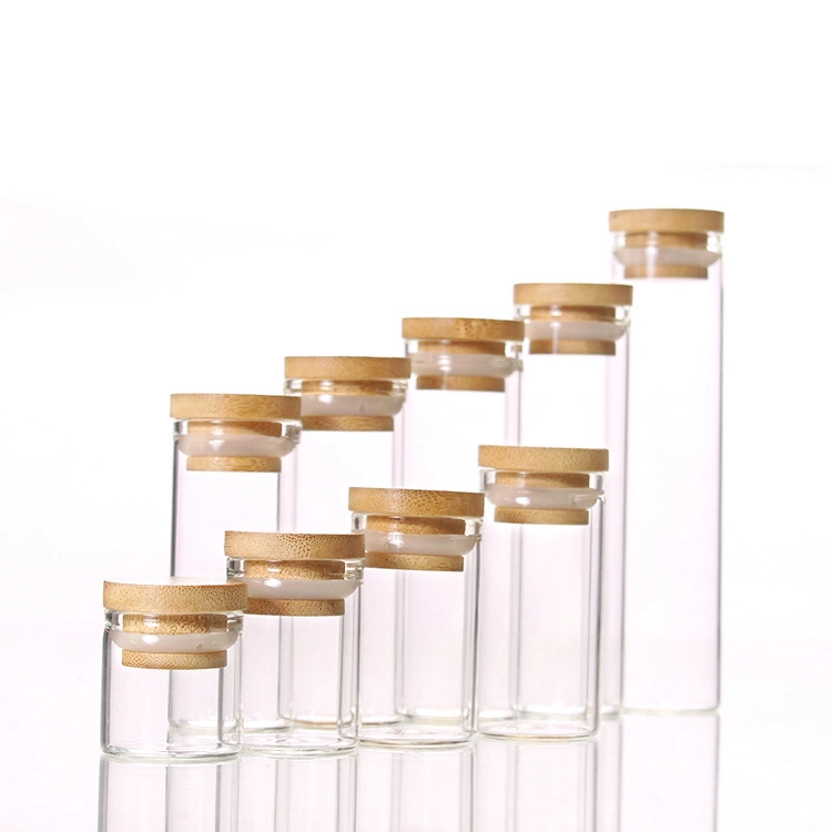 Glass Tube with Cork Lid Glass Cylinder Tube Borosilicate Tube Glass Bottle