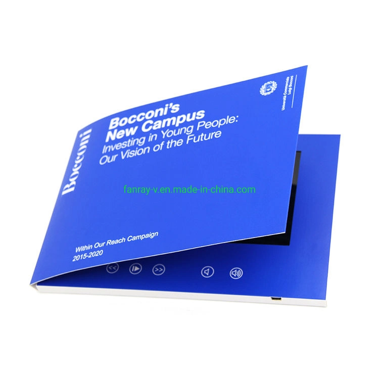 Popular Custom 7inch LCD Video Greeting Brochure Card for Training Learning