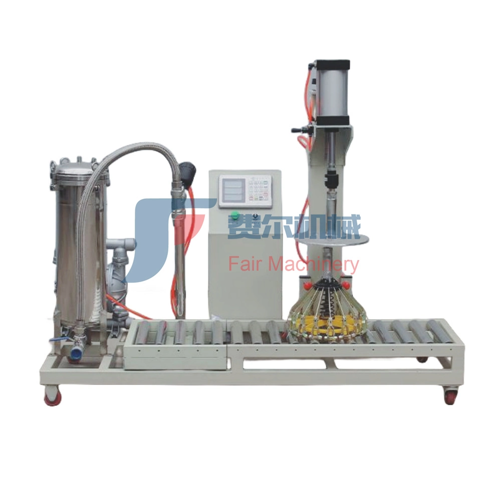 Filling Machinery Cheap Price of 5-~20 Liters Lubriacnt Oil/Chemical Liquid Fill Semi-Automatic Weighing Filling Machine