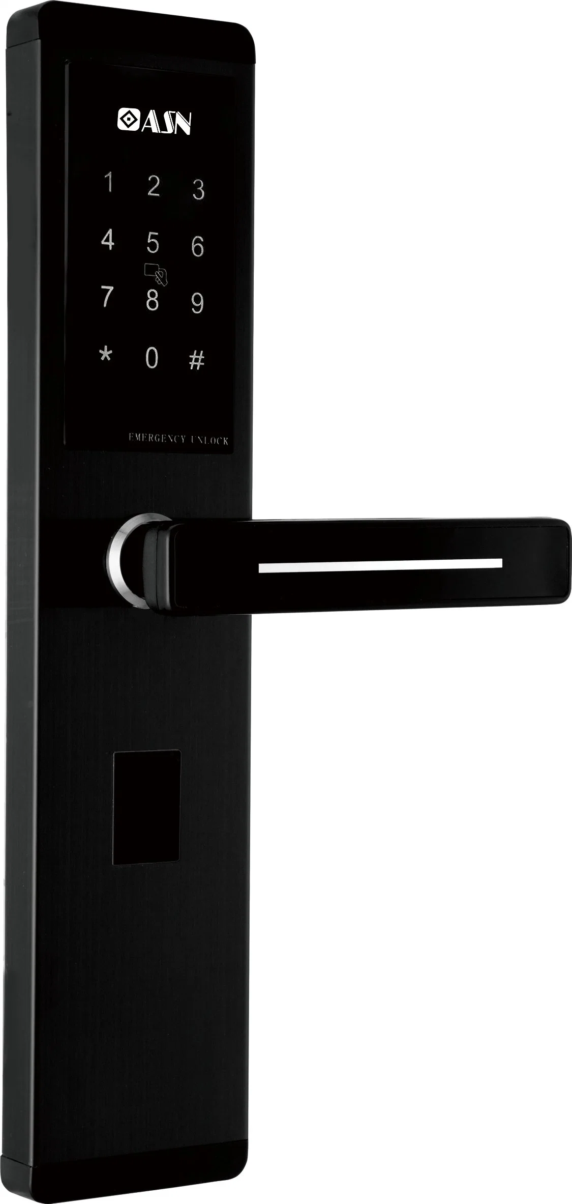 Control de huellas dactilares de bloqueo inteligente de aluminio con contraseña de tarjeta para marco Puerta de vidrio cerradura electrónica de puerta cerradura digital deslizante de puerta