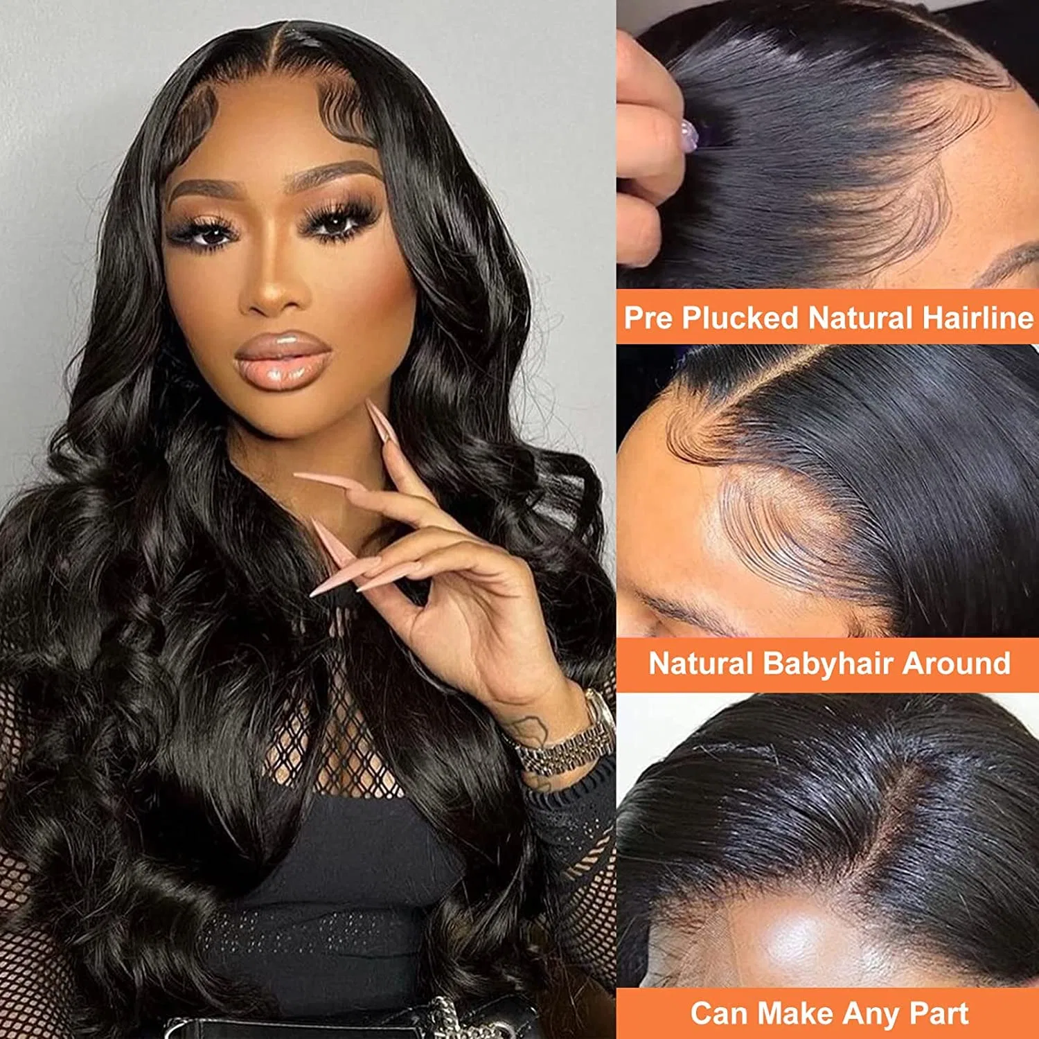 Brazilian Human Hair Wigs 360 Full Lace Wholesale/Supplier 100% Raw Virgin HD Lace Frontal Wigs Raw Virgin Body Wave Cuticle Aligned Hair