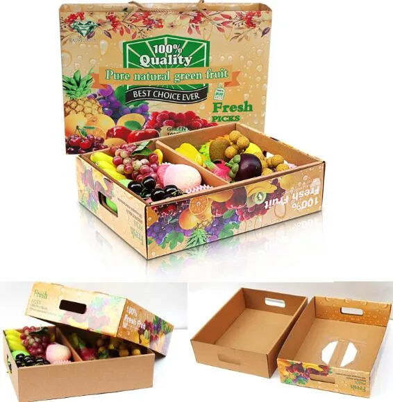 Custom Printed Agricultural Products Fruit Kraft Folding Paper Gift Box