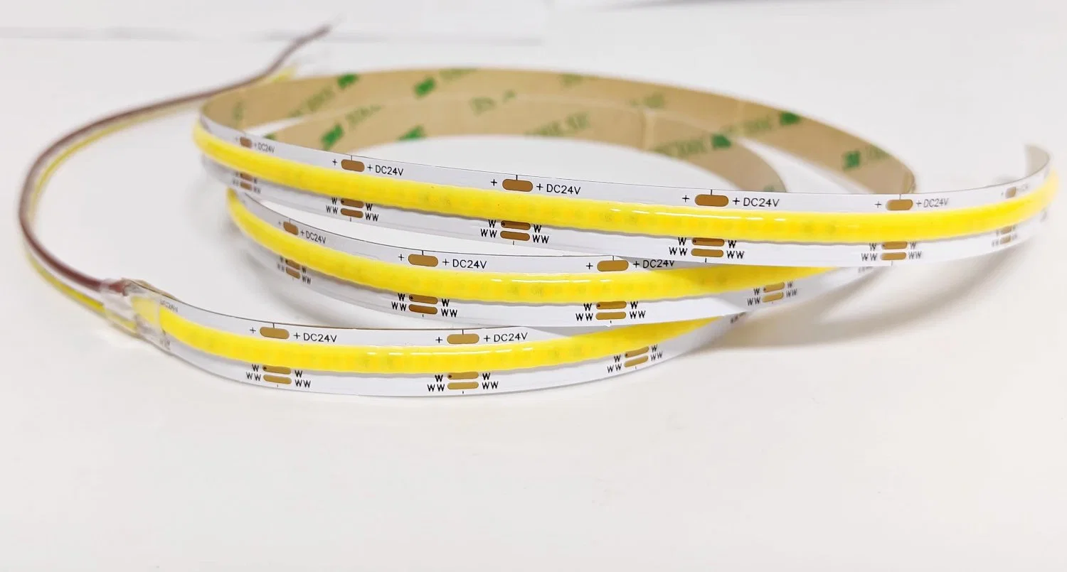 COB Fita de LED 320/480/512/608 LEDs PCB Estreito 2.7mm/4mm/5mm 12/24V Iluminação LED Flexível