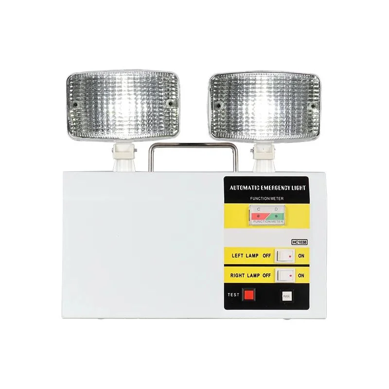 Luz de salida de evacuación de emergencia LED de foco doble 2x3w montada en pared