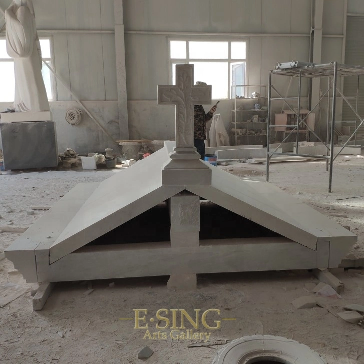 Granito Blanco Ángel de mármol corazón lápida Monumento Tombstone