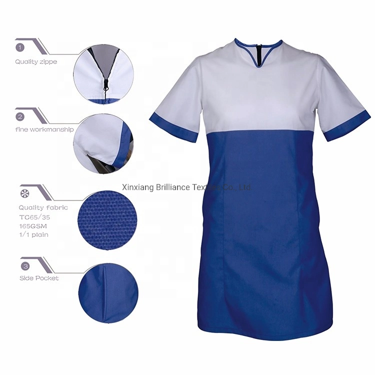 Scrub Durable Cheap Factory Made Release Waterproof White Nurse Uniform Vestido