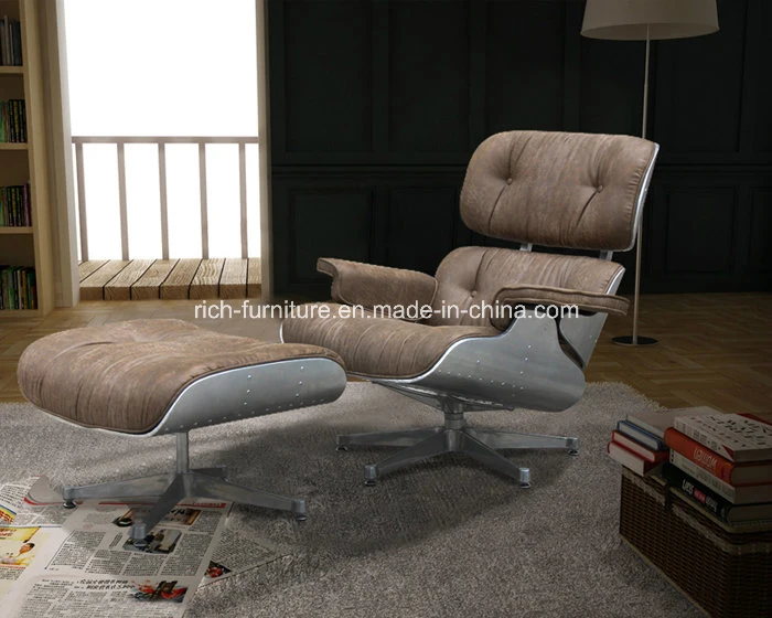 Modern Chaise Lounge Couro Lazer Cadeira de jantar