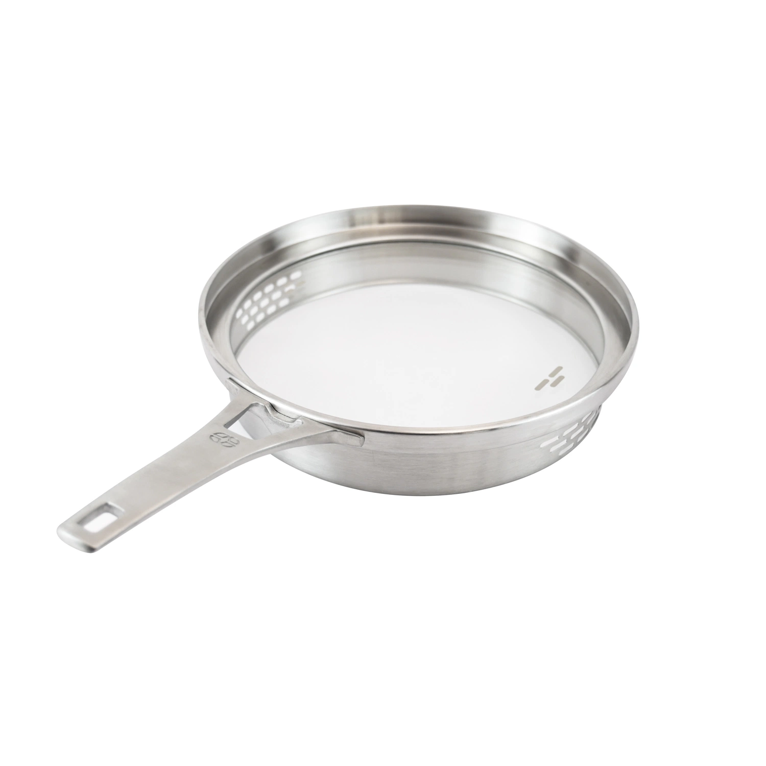 Tempered Glass Lid with Handle for Kitchen Utensils with Stainless Steel Rim
