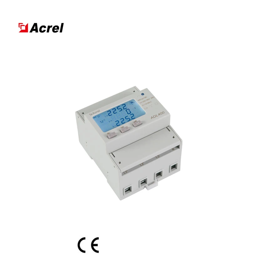 Acrel Adl400 Three Phase DIN Rail Energy Meter 80A Direct and CT Connection for Vehicle EV Chargers with MID