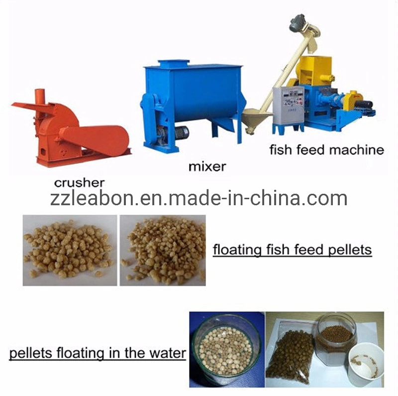 1t/H Floating Fish Feed Extruder Machine Fish Feed Pellet Line