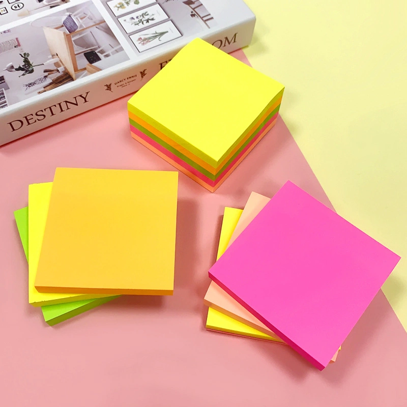 Fluorescent Notes Simple and Removable Solid Color Notes This Office Note-Taking for Students N Times