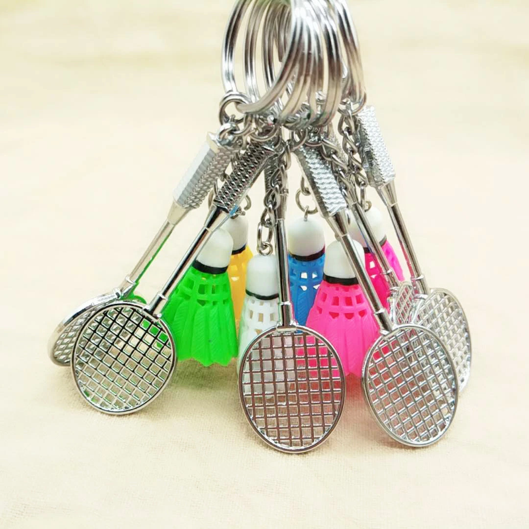 Customized Metal Stock Badminton Keyring