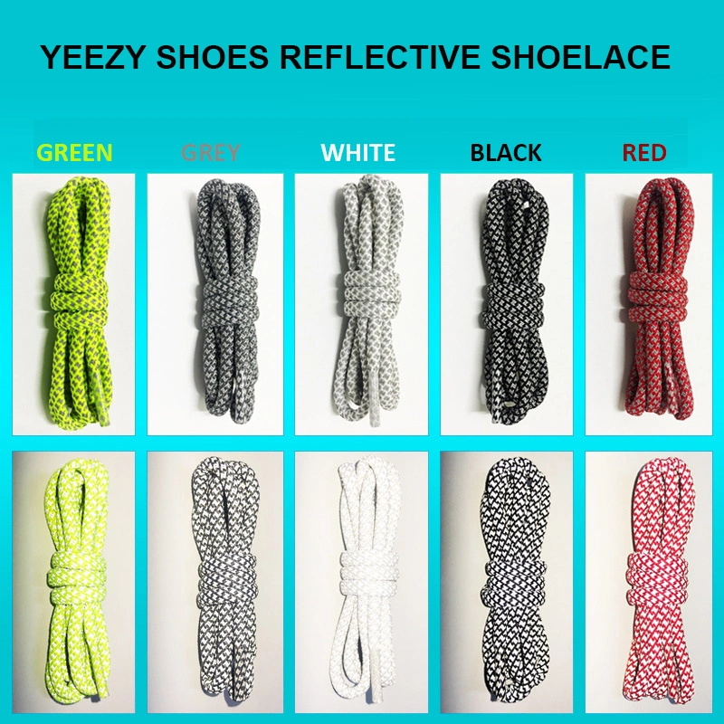 Выделите новый раунд популярных 350 строк Shoeslace Yeezy повседневный ремни лампа классической светоотражающие спорта кружева зерноочистки