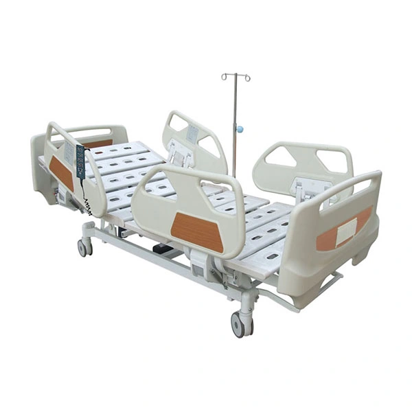 A fábrica 5-Função ABS UTI paciente ajustável em aço inoxidável de cama Electric Medical preço cama hospitalar