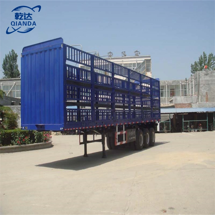 Chinese Factory Sells Brand New Flower Basket Semi Trailer Cargo Fence Trailer Transport 3 Axle Flower Basket for Sale in Nigeria