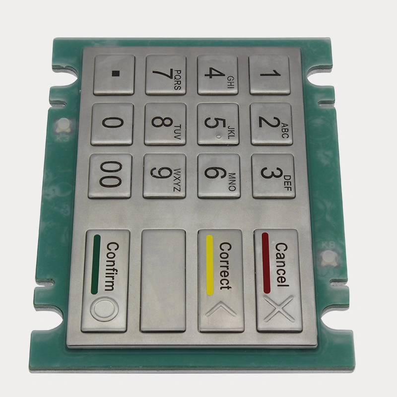 Teclado metálico com PIN Pad aprovado pela PCI nos dispensadores de combustível Caixa eletrônico Kisok