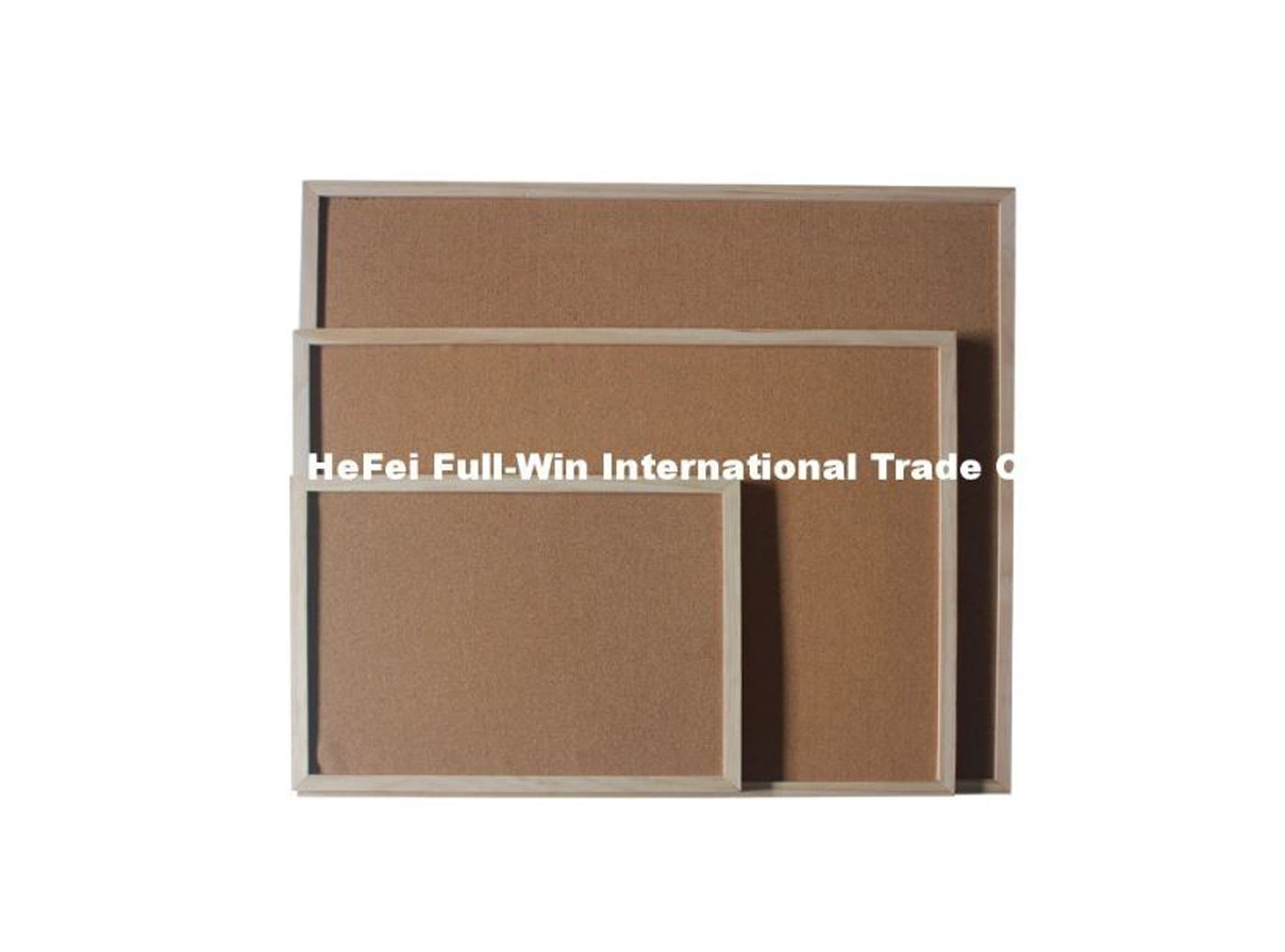 40X60cm Wholesale/Supplier Customized Designs Wood Frame Corkboard for Home Decoration, School and Office Supply