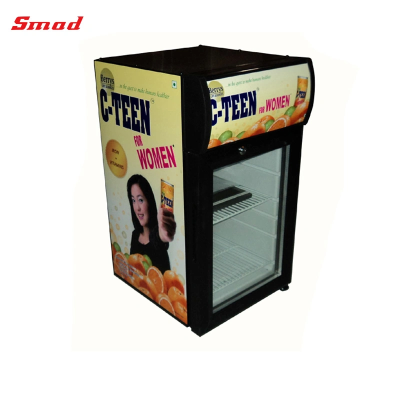21L Glass Door Mini Counter Top Display Showcase with Lightbox