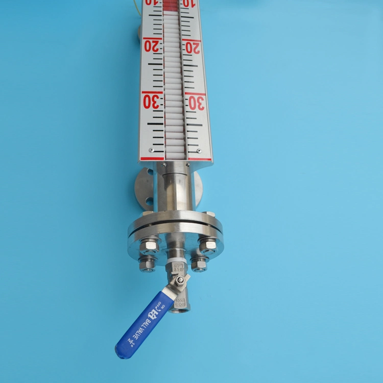 High Temperature PVC Glass Tube 4-20mA Water Oil Tank Magnetic Level Gauge