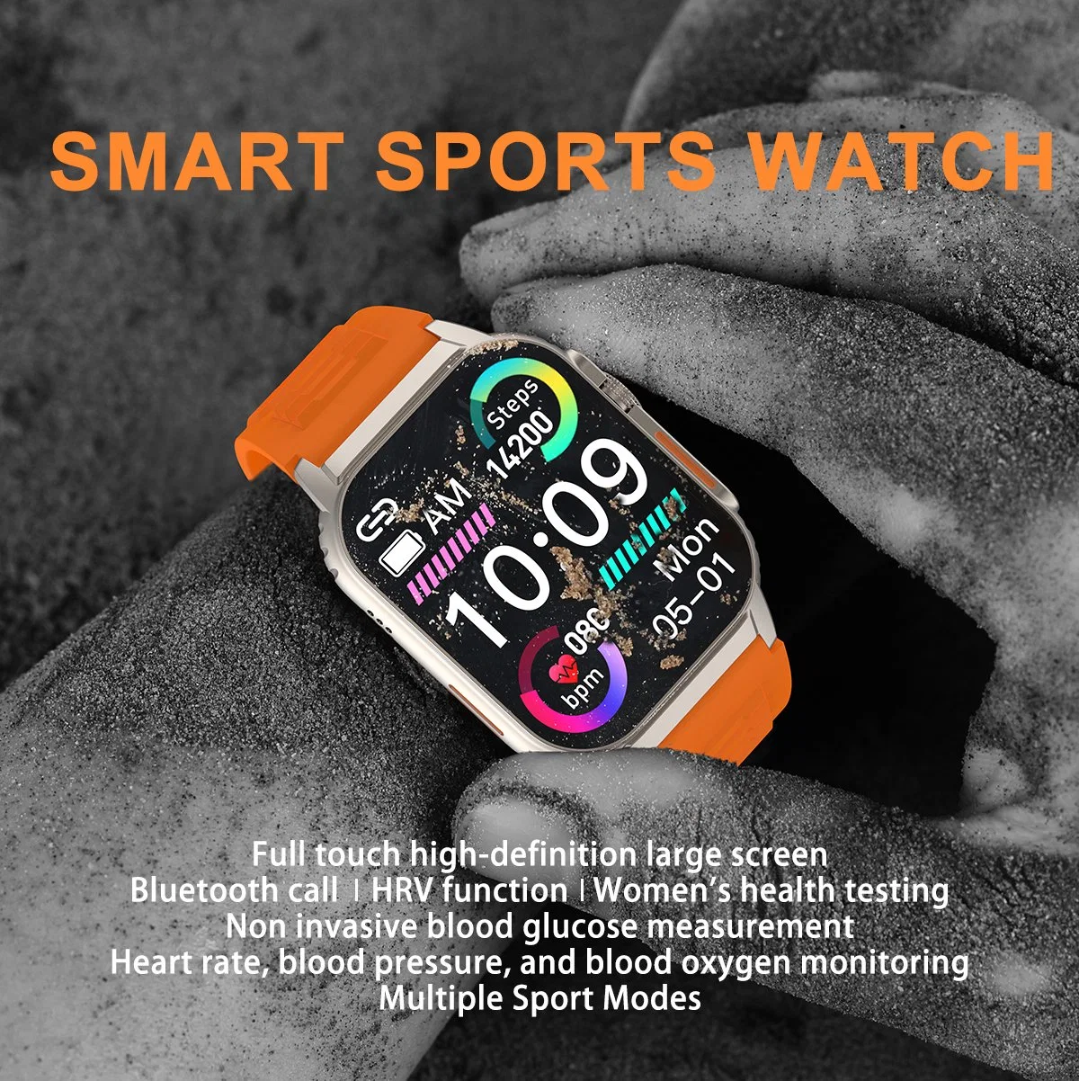 Sport Smart Watch Blood Glucose Hrv \ Health Reminder Smartwatch