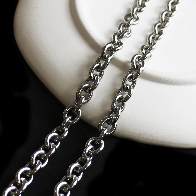 Polishing Silver Stainless Steel Chains Necklace Link Chain for Mens