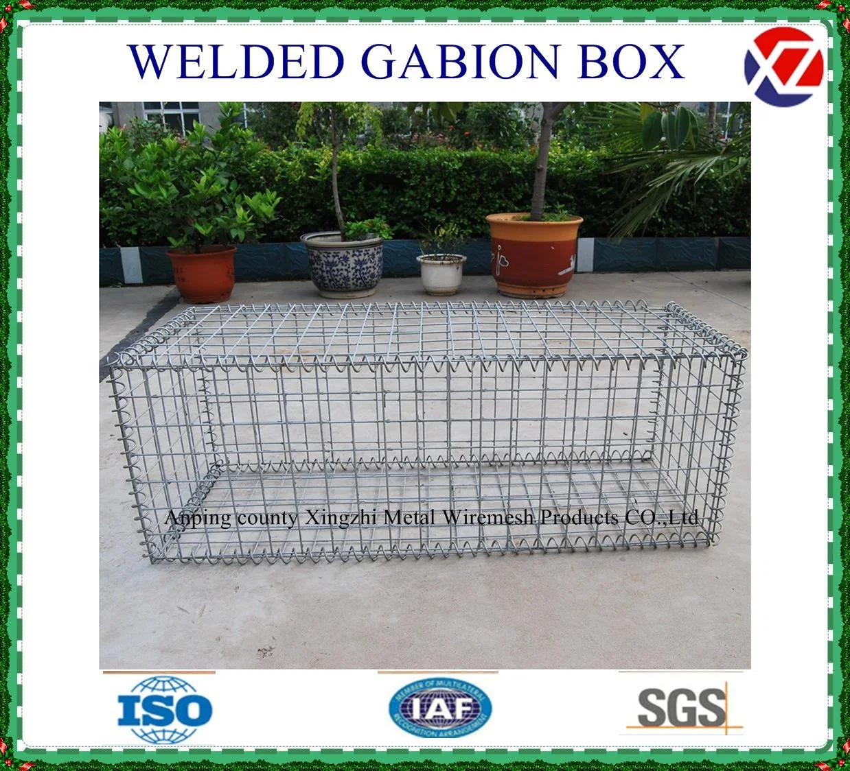 Welded Galvanized Decorative Garden Gabion Box