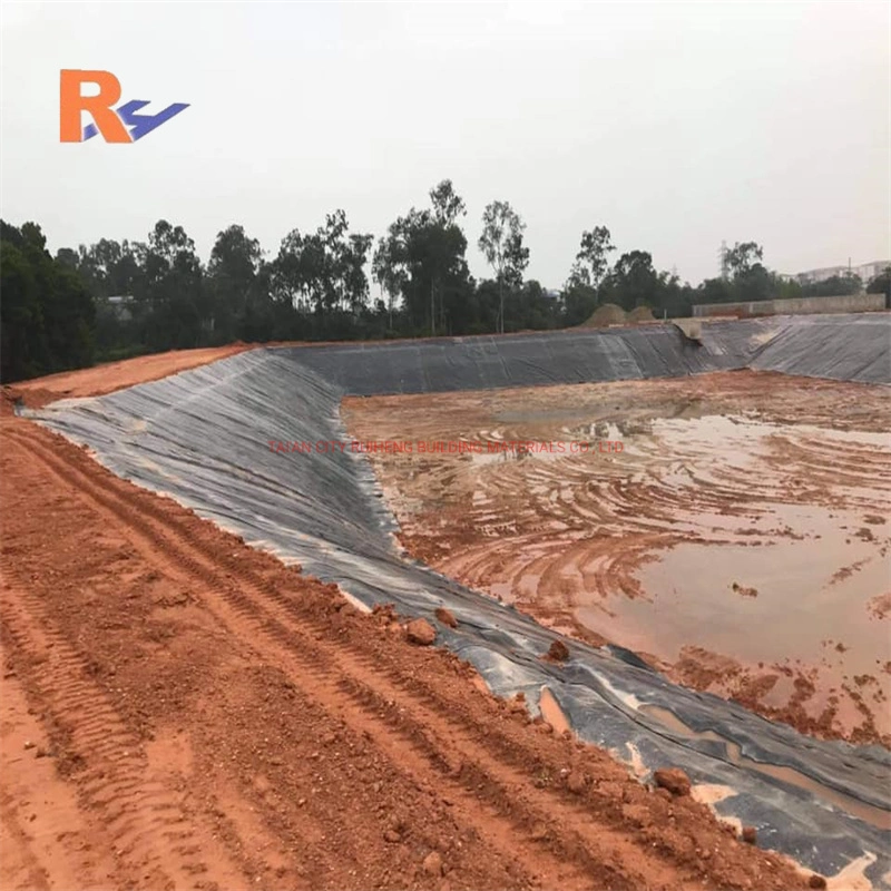 1.5mm Root Barrier Geomembrane Virginal Raw Material Pond Liner Dam Liner Black Color Geo HDPE Geomembrane Sheet