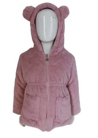 Girl Children Fashion Active Warm Clothing Winter Jacket with Hoody