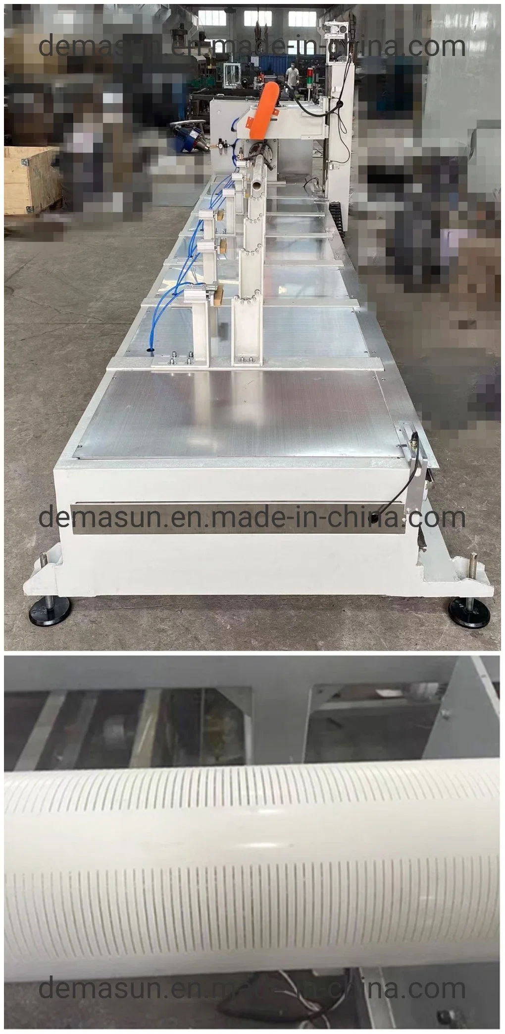 Plastic Machine HDPE LDPE UPVC PVC PE Pipe Grooving Machine Plastic Extrusion Line PVC Pipe Slotter Pipe Perforator Machine PE Pipe Groover