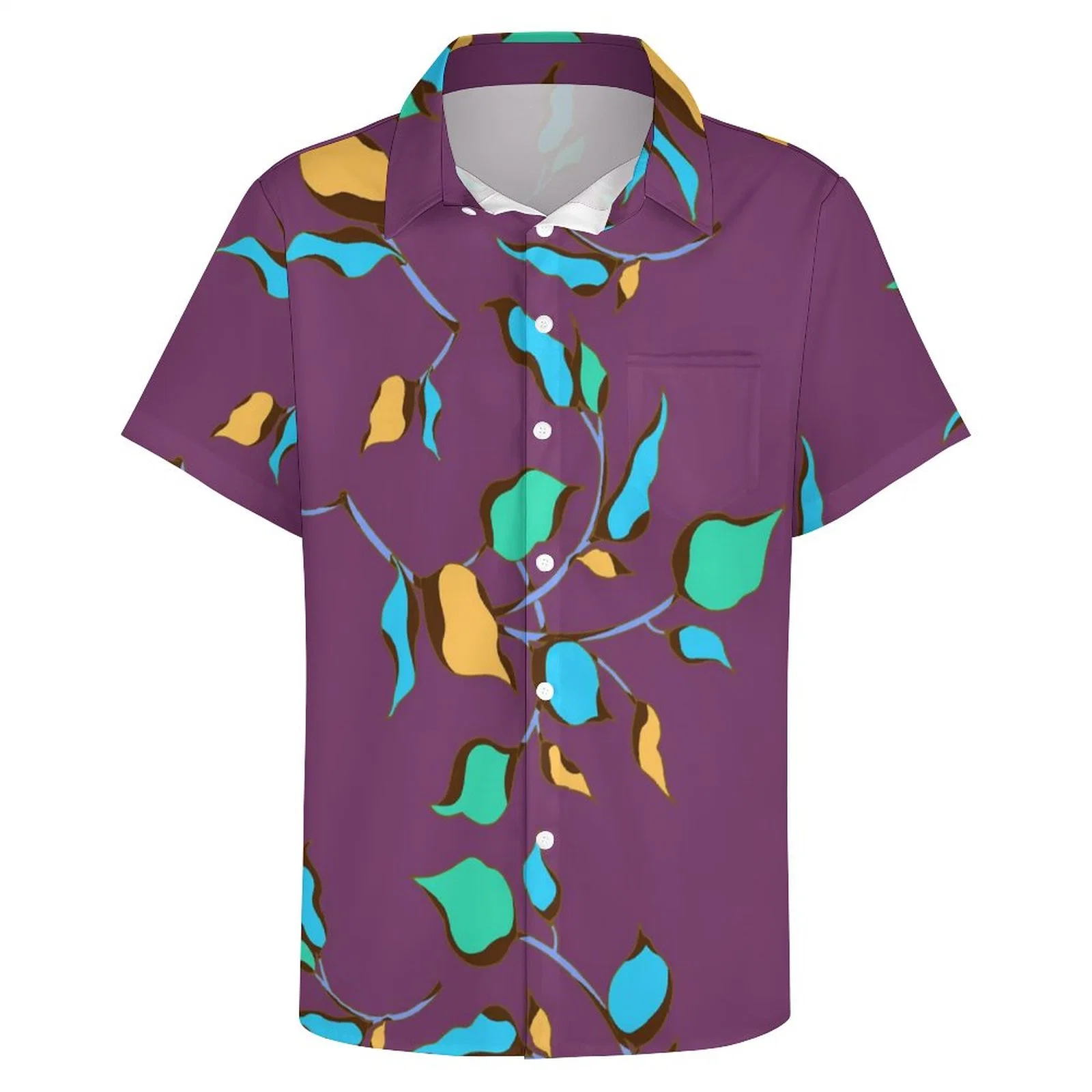 Diseño de camisa hawaiana Diseño de botón a medida