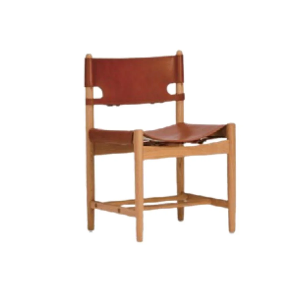 Wholesale/Supplier New Design High Back Walnut Wood Chair Hand-Woven Cord Padding Dining Chair