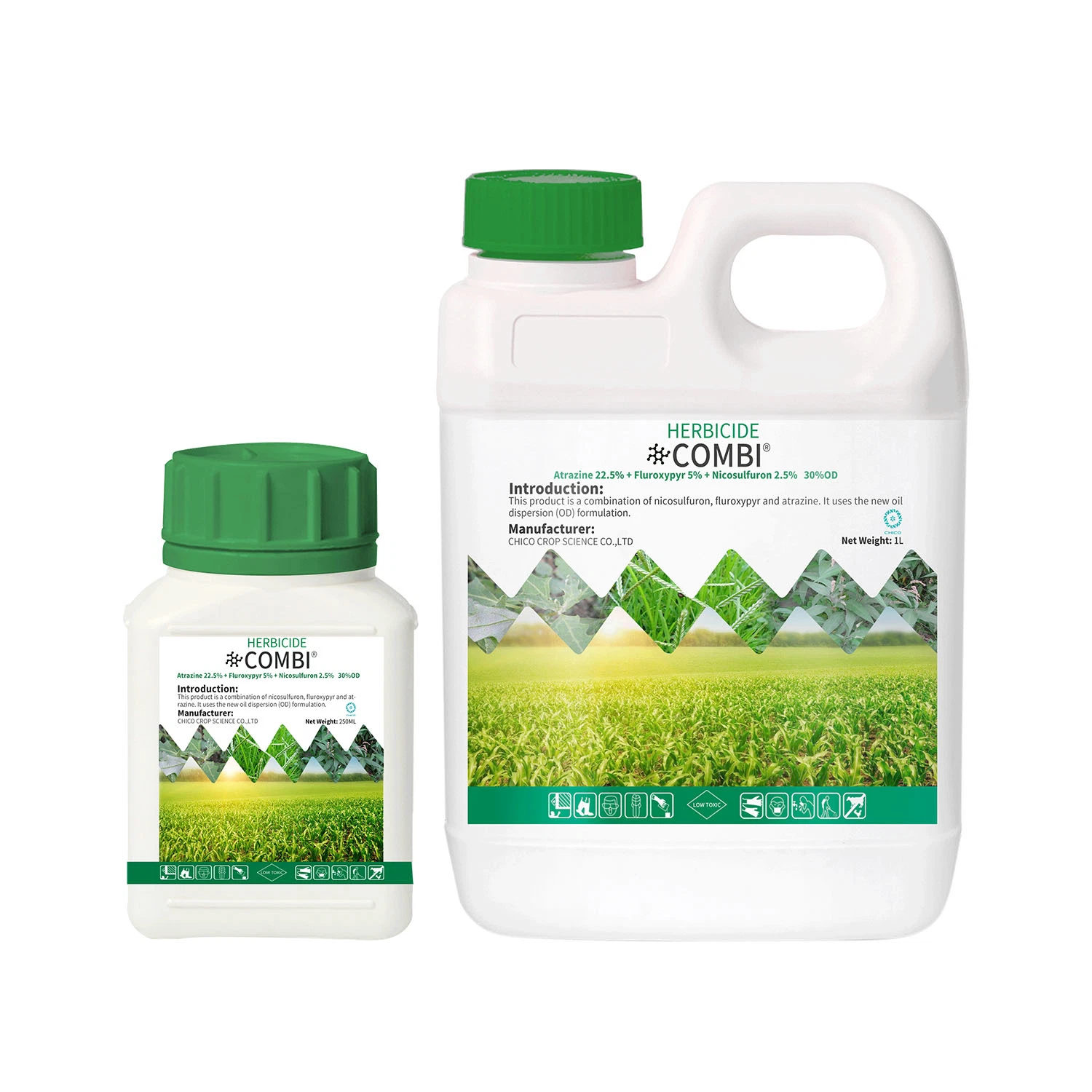 Campo de maíz Weedicide productos químicos, la atrazina el 22,5% + Fluroxipir el 5% + 2,5% Nicosulfuron 30%Od.