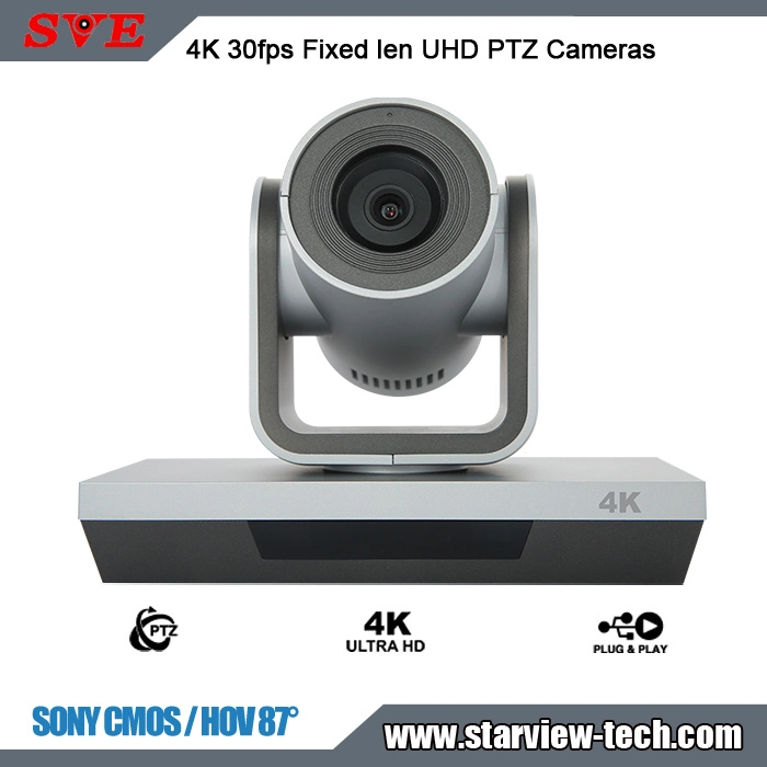 Hov Sony CMOS de 4K 87grados de lente fija Webcam USB 2.0 de las cámaras PTZ UHD